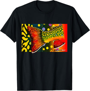 Custom Brook Trout Fly Fishing Shirts & by Black Fly T-Shirt - T-Shirt | Black