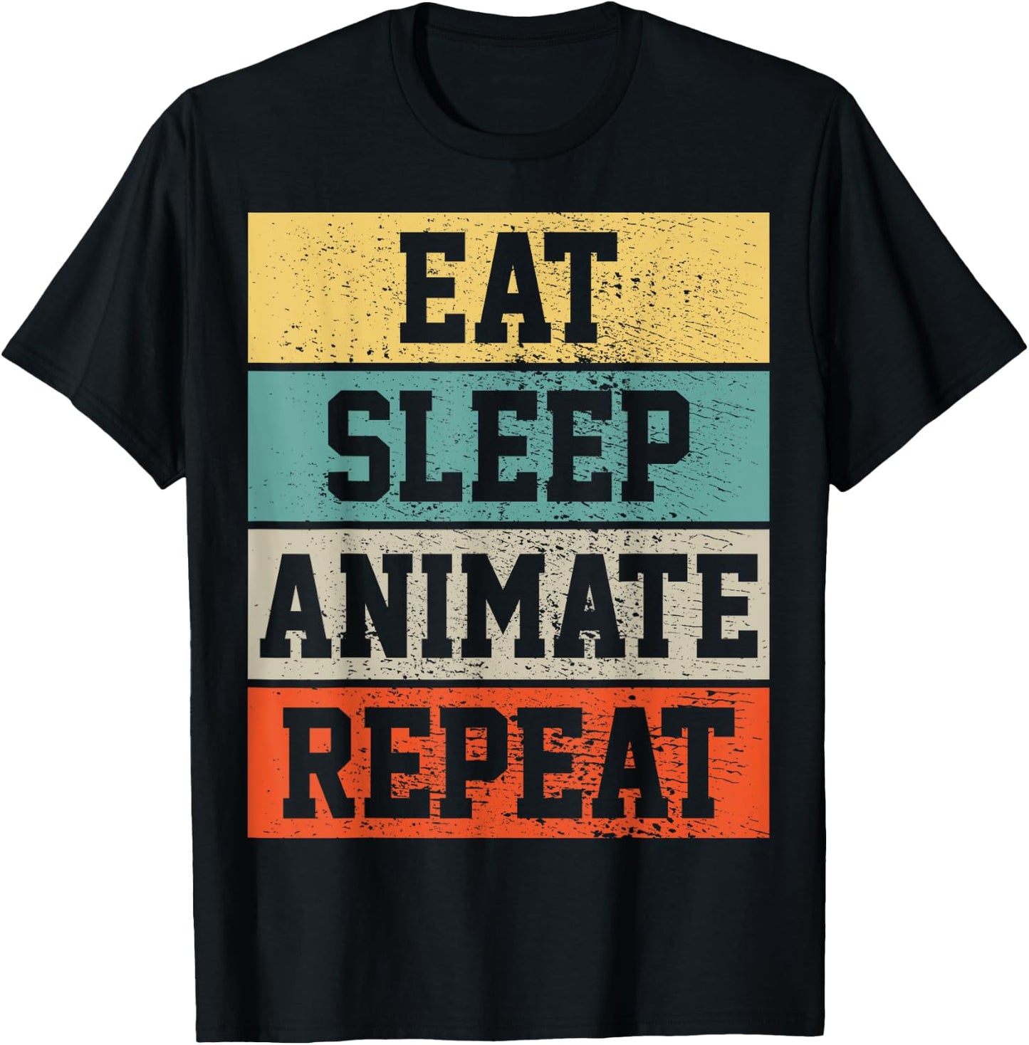 Animation Animator Anime Retro Vintage Funny Gift T-Shirt - T-Shirt | Black