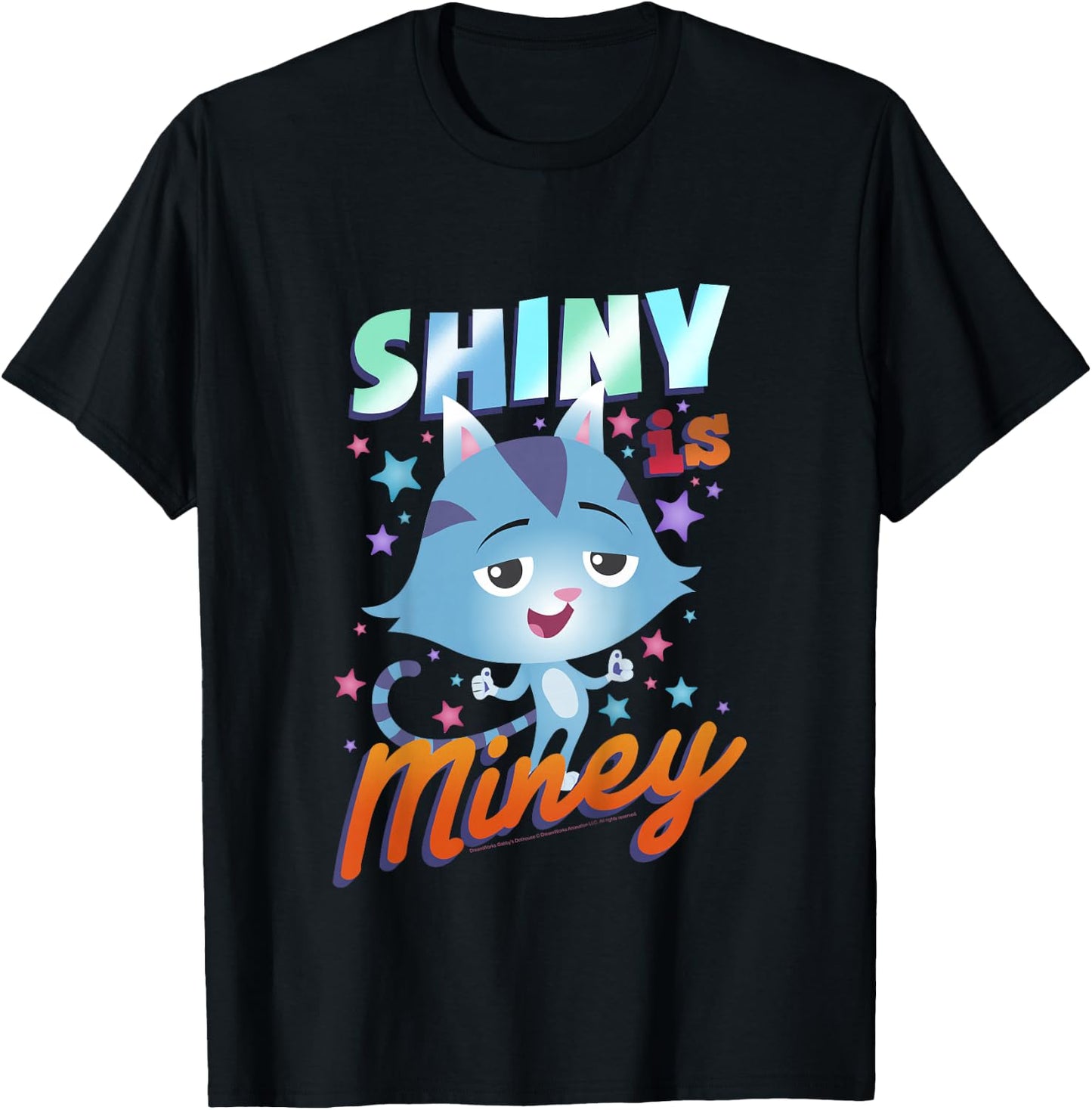 Kids Gabby's Dollhouse CatRat Shiny Is Miney T-Shirt - T-Shirt | Black