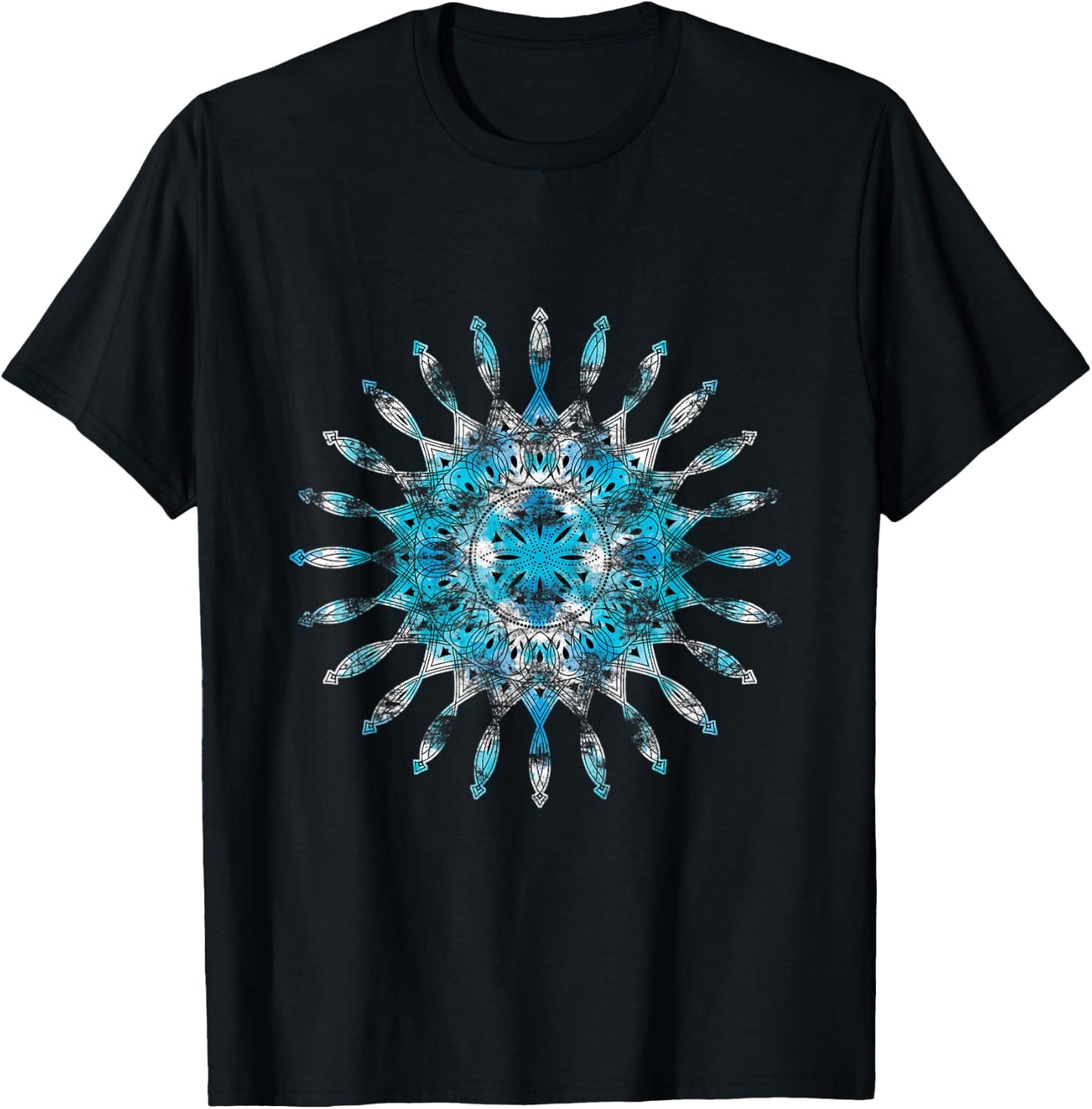 Spiritual Meditation Mantra Asian Diwali Pilates Mandala T-Shirt - T-Shirt | Black