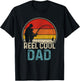 Reel Cool Dad Funny Fishing Fisherman Father's Day Gift T-Shirt - T-Shirt | Black