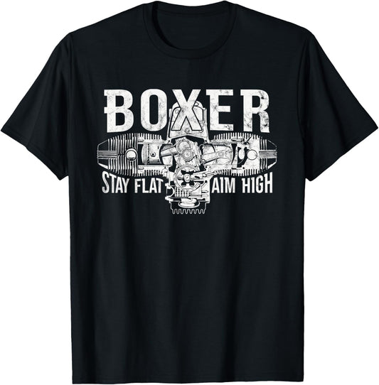 Boxer Motorcycle Biker Boxer Engine Double Cylinder T-Shirt - T-Shirt | Black