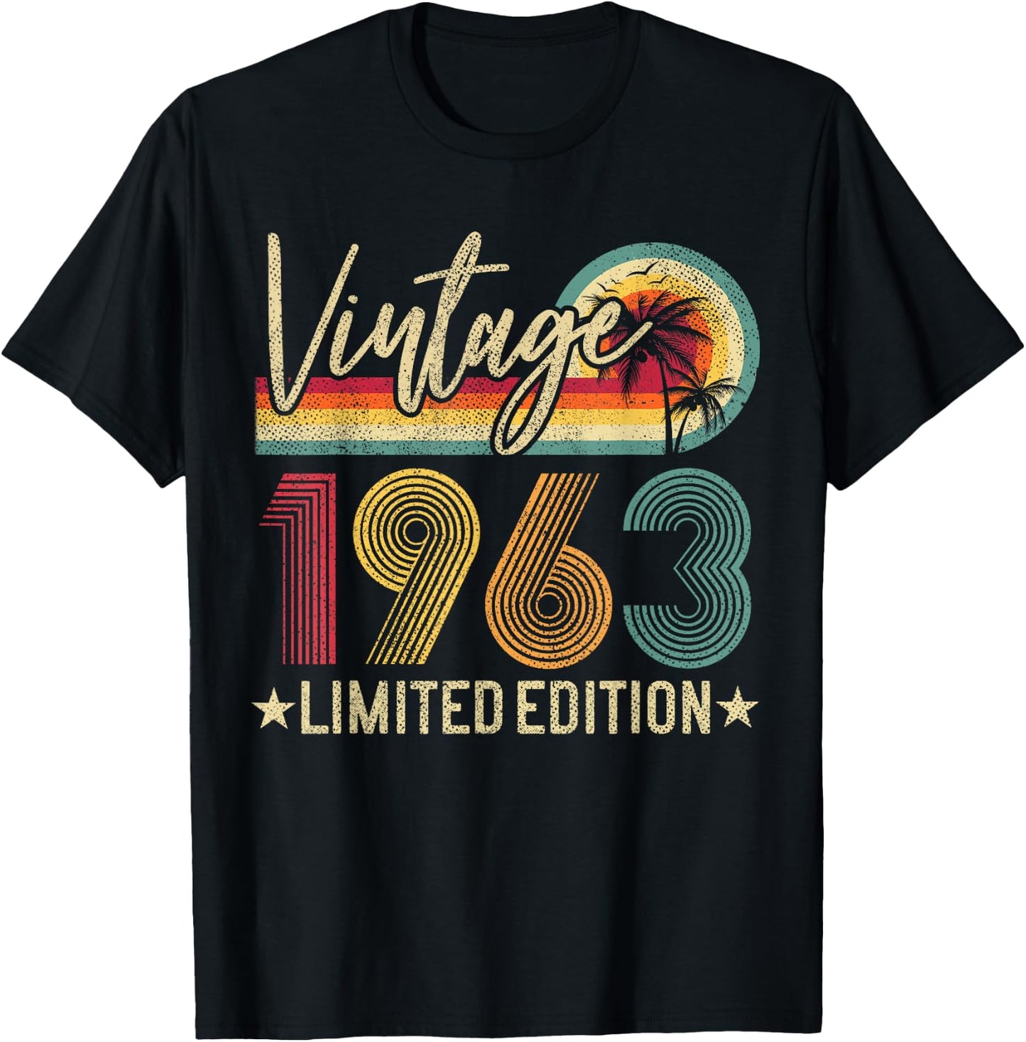Limited Edition 1963 Birthday Gift - Vintage T-Shirt - T-Shirt | Black