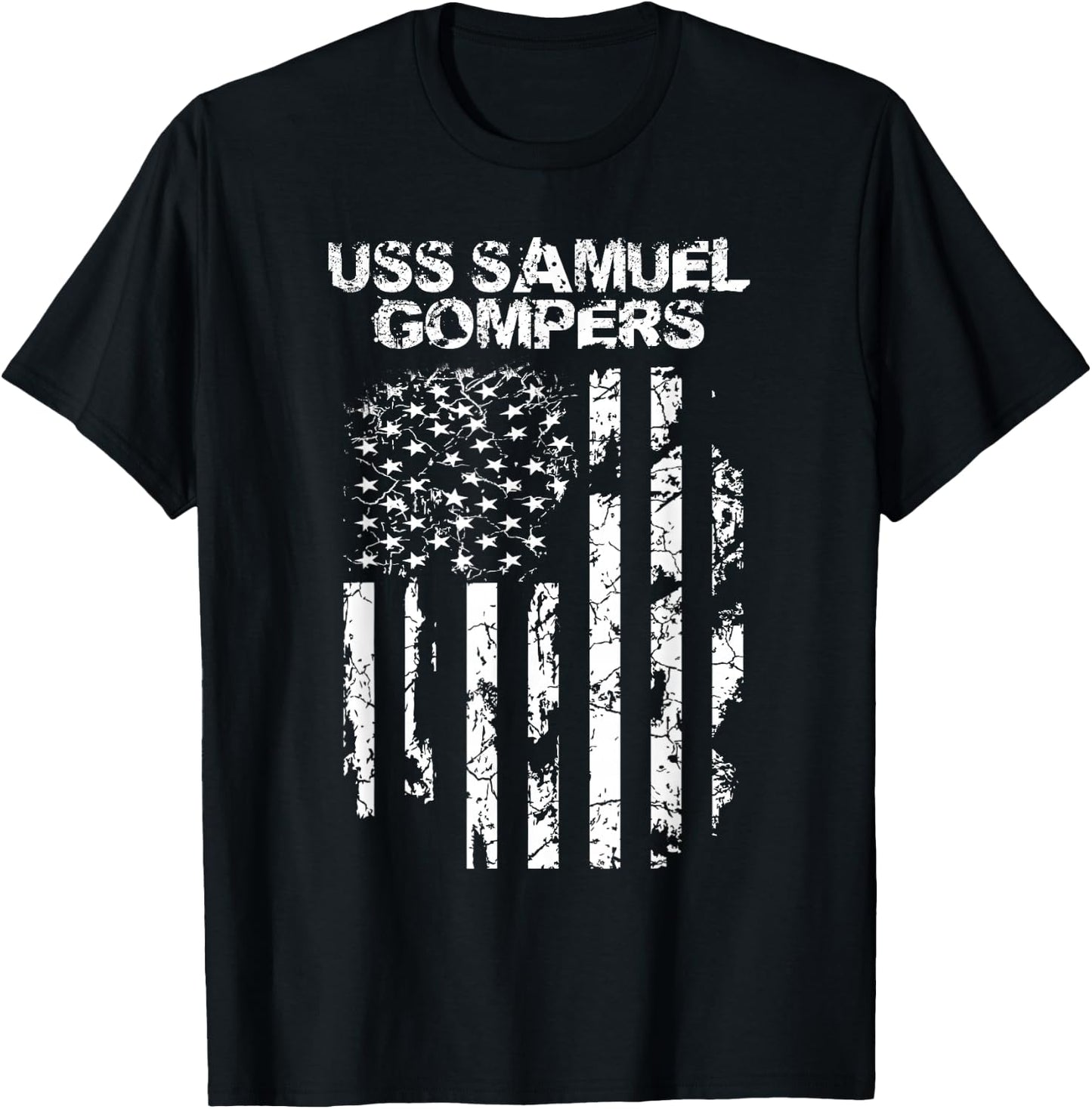 USS Samuel Gompers Veteran T-Shirt - T-Shirt | Black
