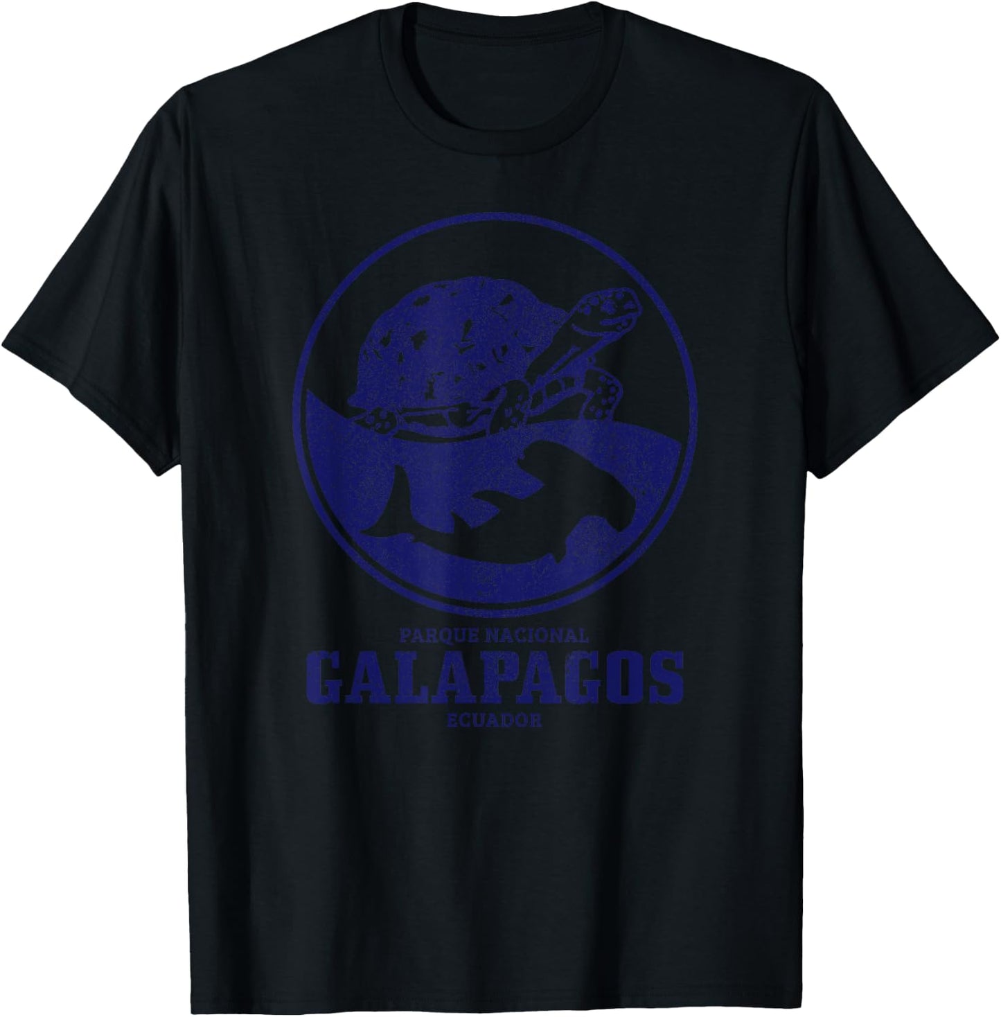 Galapagos Islands Turtle Shark Diving Ecuador T-Shirt - T-Shirt | Black