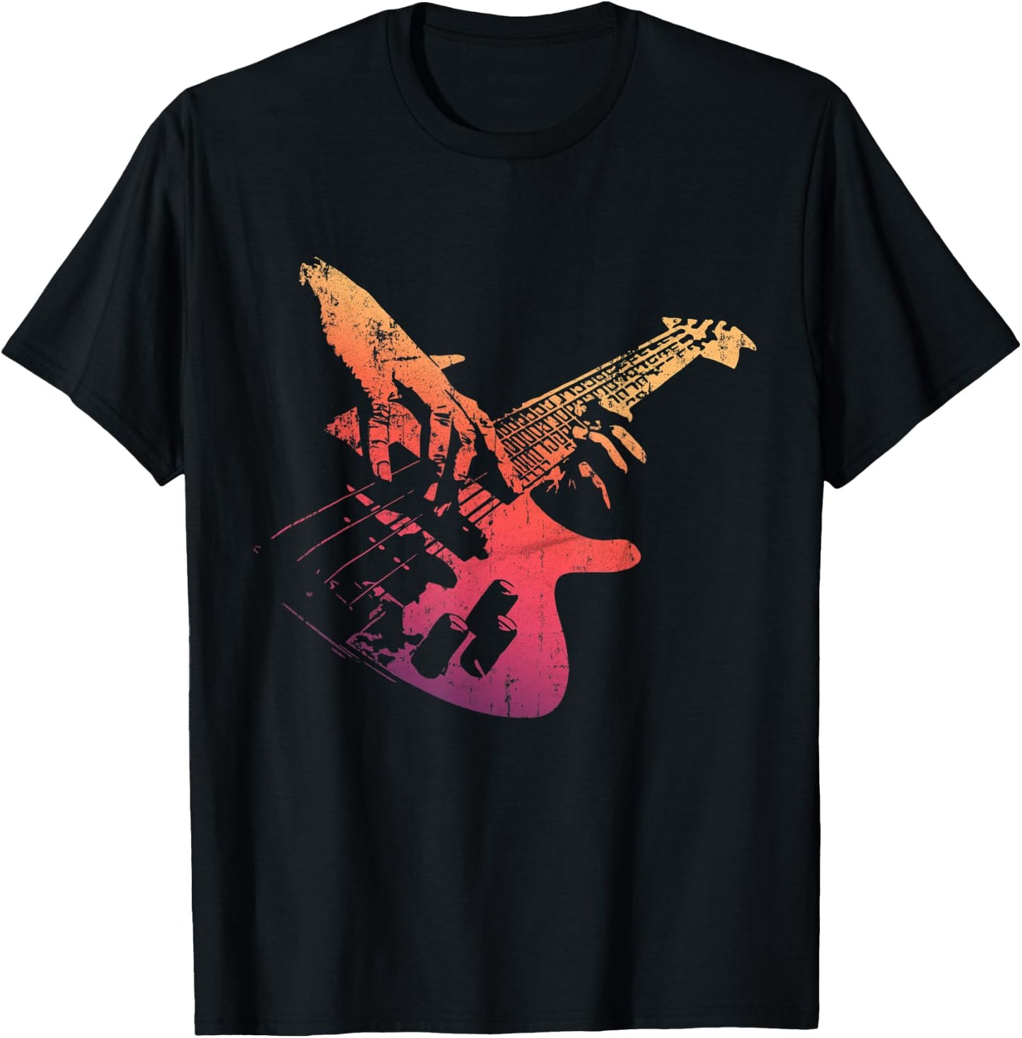 Bass Guitar Player Vintage Retro Gift Bassist T-Shirt - T-Shirt | Black