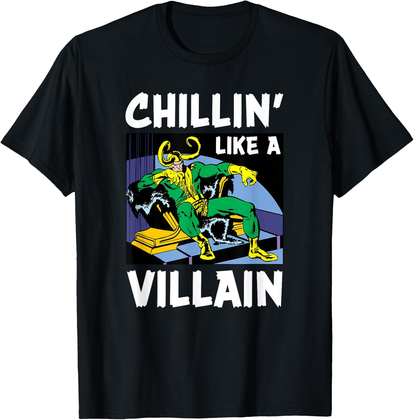 Marvel Loki Chillin' Like a Villain T-Shirt - T-Shirt | Black