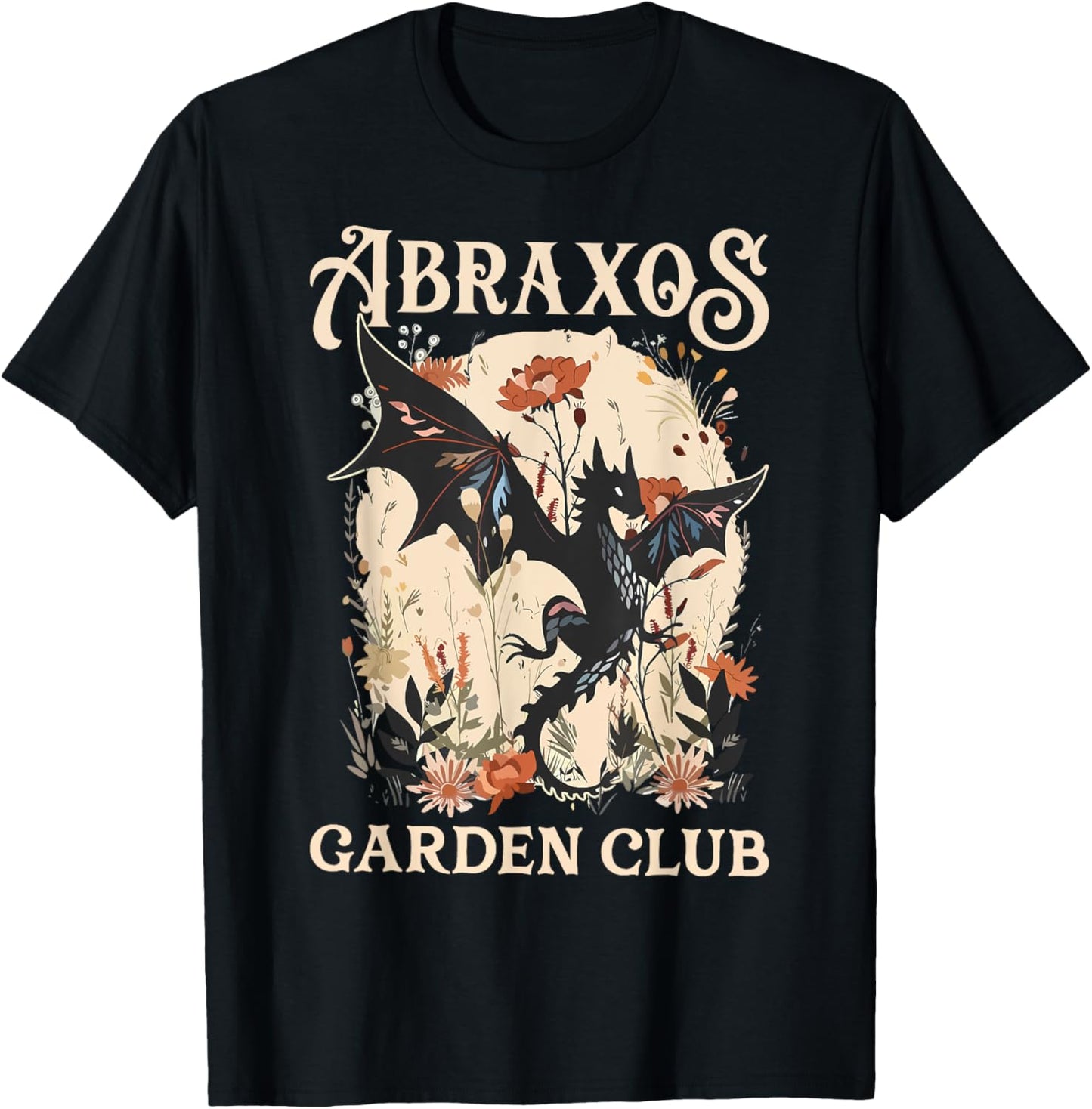 Abraxos Flower Garden Club Flower Shirt, Fantasy Book Lover T-Shirt - T-Shirt | Black