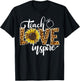 Teach Love Inspire Cute Sunflower Leopard Cheetah Print T-Shirt - T-Shirt | Black