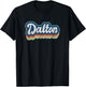 Dalton First Name Boy Vintage Style 70s 80s Personalized T-Shirt - T-Shirt | Black