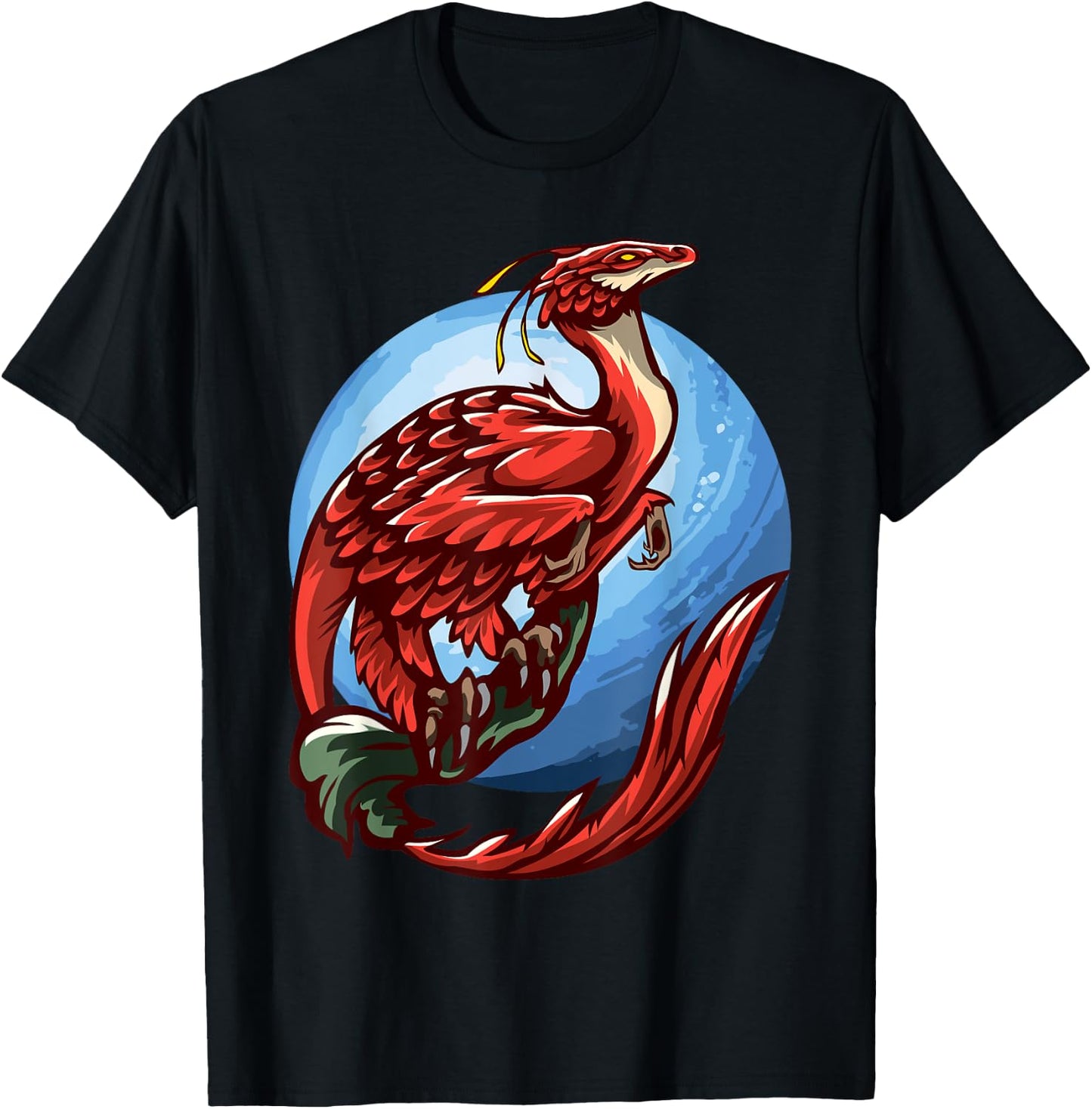 Raptor Bird Dinosaur Prehistoric Animal Fantasy Evolution T-Shirt - T-Shirt | Black