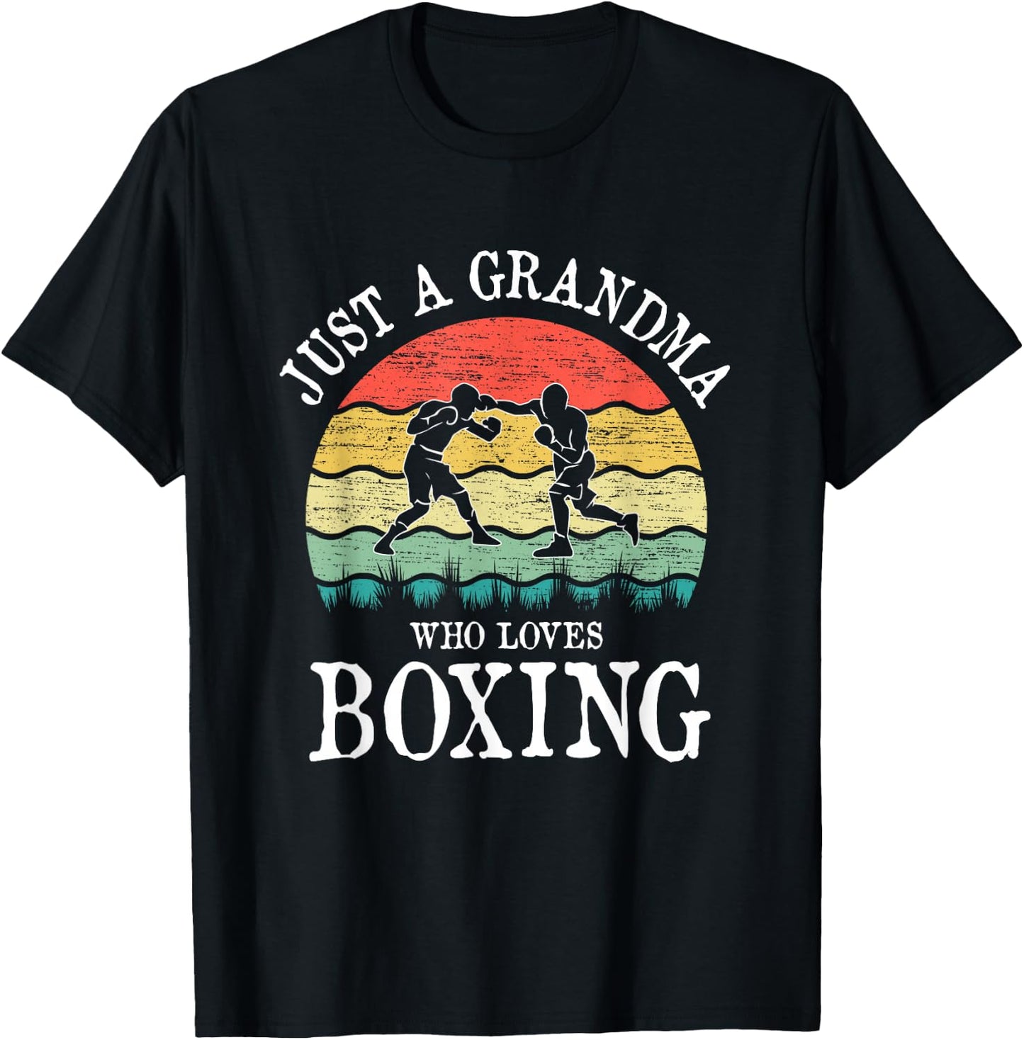 Just A Grandma Who Loves Boxing T-Shirt - T-Shirt | Black