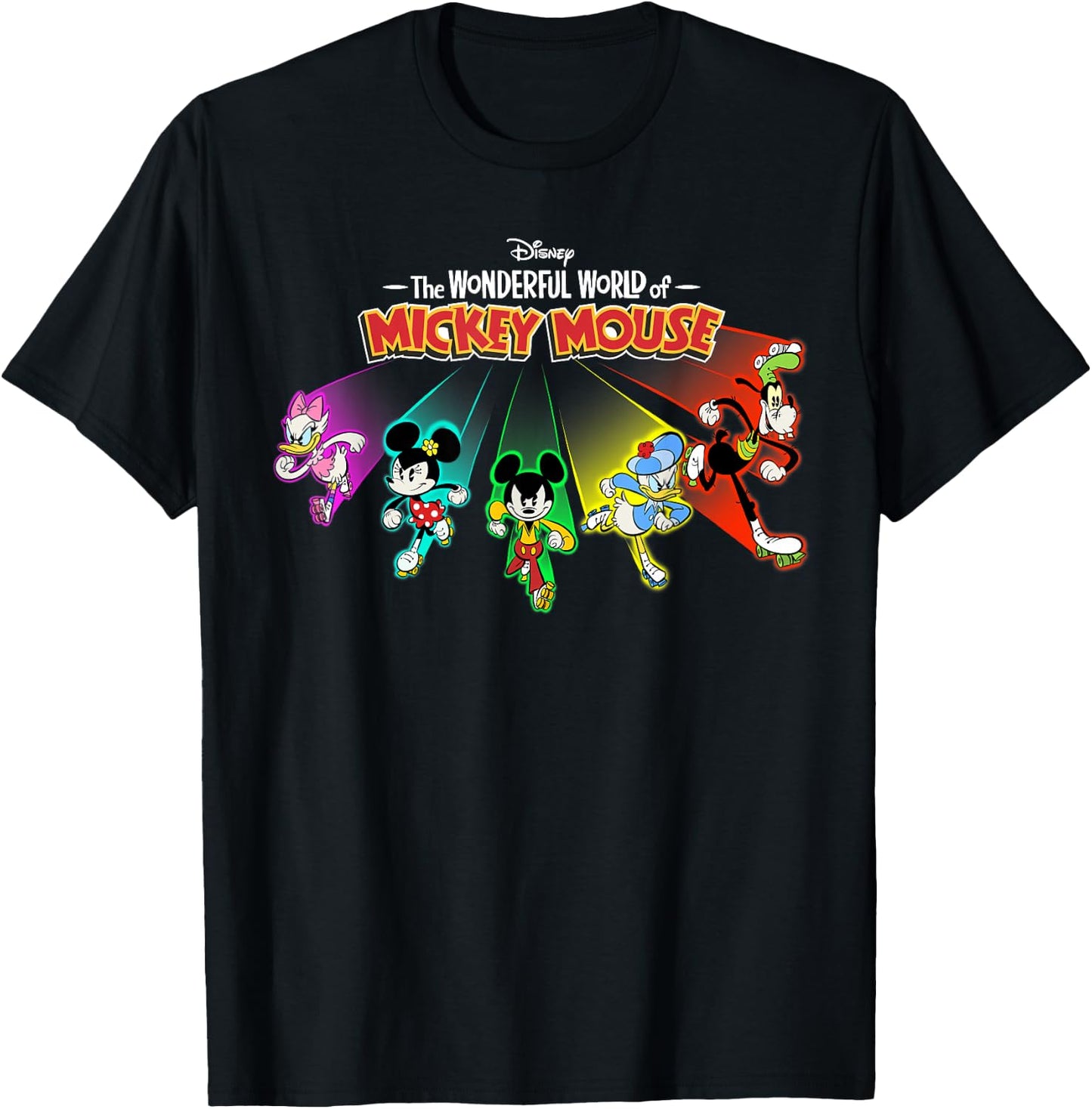 Disney The Wonderful World of Mickey Mouse Roller Skating T-Shirt - T-Shirt | Black