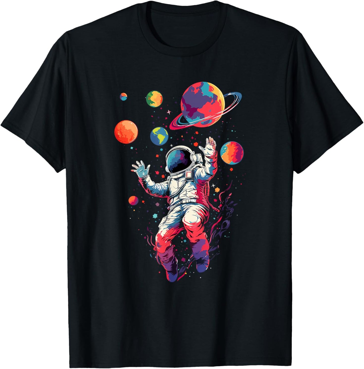Astronaut Outer Space Gifts Men Kids Women Funny Space T-Shirt - T-Shirt | Black