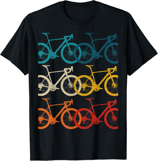 Vintage Bike Cycling Road Bike Road Bike Bicycle Cyclist T-Shirt - T-Shirt | Black