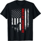 Vintage American Flag World's Best Dachshund Dad Silhouette Men T-Shirt - T-Shirt | Black