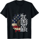 American Flag Patriot Home of The Free Because of The Brave V-Neck T-Shirt - T-Shirt | Black