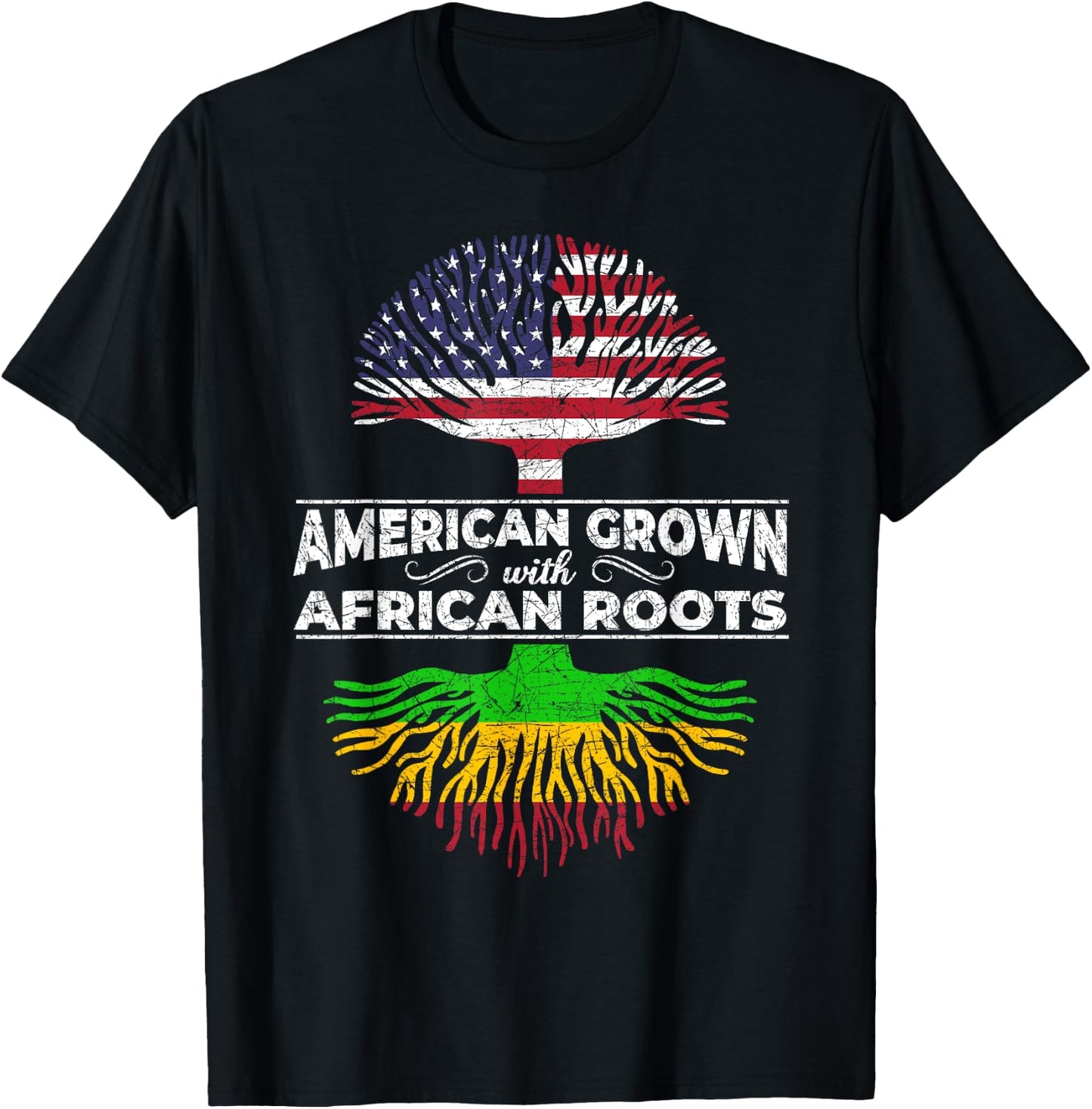 US Flag Pride African American Heritage Black History Month T-Shirt - T-Shirt | Black