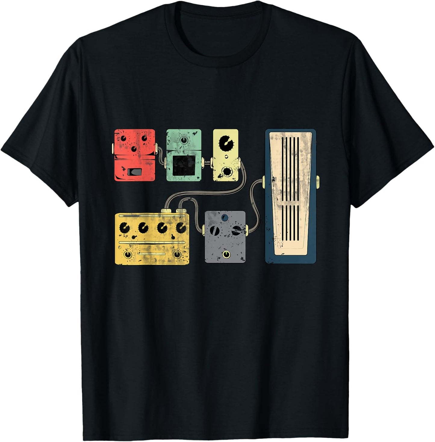 Amplifier Electric Bass Acoustic Amp Musician Gift Guitar Player Pedal Board Guitarist Gifts | Playing Guitars T-Shirt - T-Shirt | Black