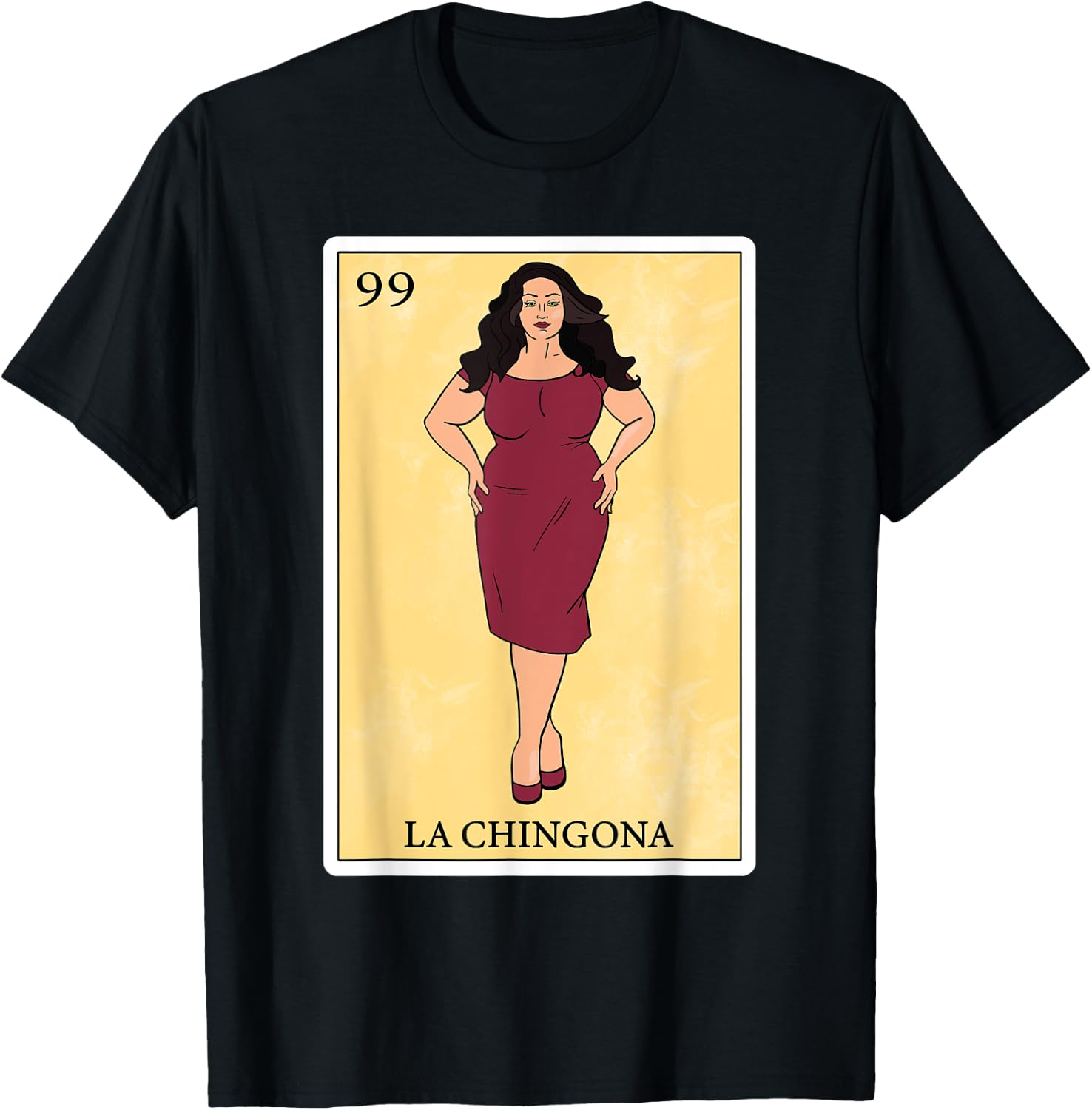 Hispanas Women Funny Spanish-Mexican Bingo - La Chingona T-Shirt - T-Shirt | Black