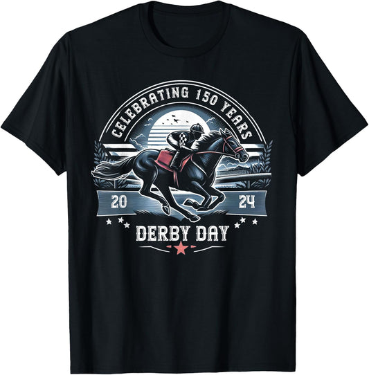 Celebrating 150 Years KY Derby Day Men Vintage T-Shirt - T-Shirt | Black