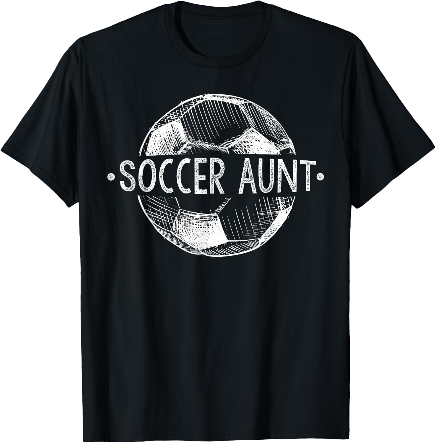 Soccer Aunt Family Matching Team Player Gift Sport Lover T-Shirt - T-Shirt | Black