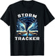 Tornado Hunter Meteorology Enthusiast Storm Tracker T-Shirt - T-Shirt | Black