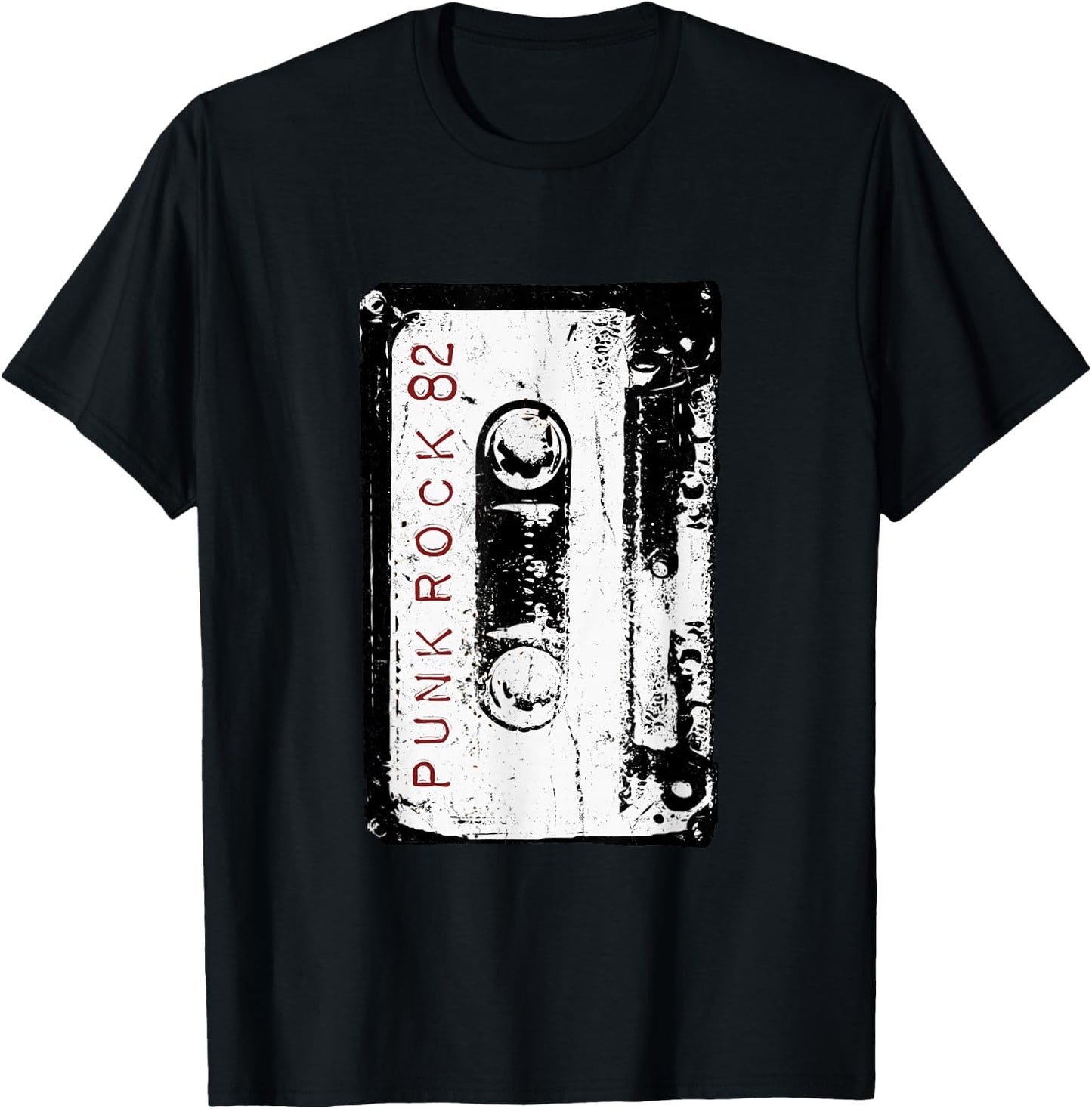 Punk Rock 80's Retro Concert Mixtape Cassette Vintage T-Shirt - T-Shirt | Black