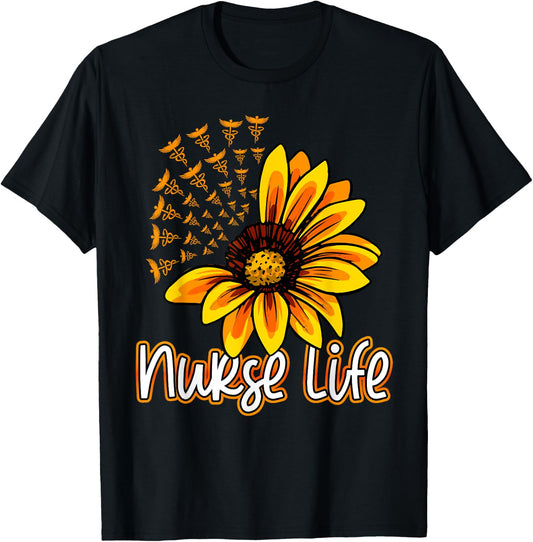 Nurse Life Outfit Nurse Logo Nursing Clinical RN LPN T-Shirt - T-Shirt | Black