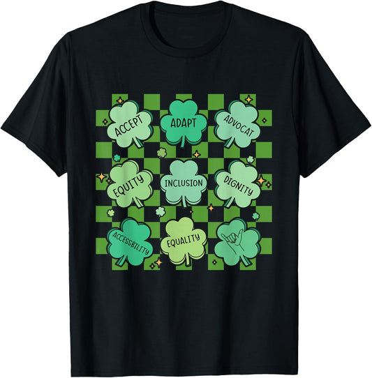 Special Education Teacher St. Patricks Day Irish Shamrocks T-Shirt - T-Shirt | Black