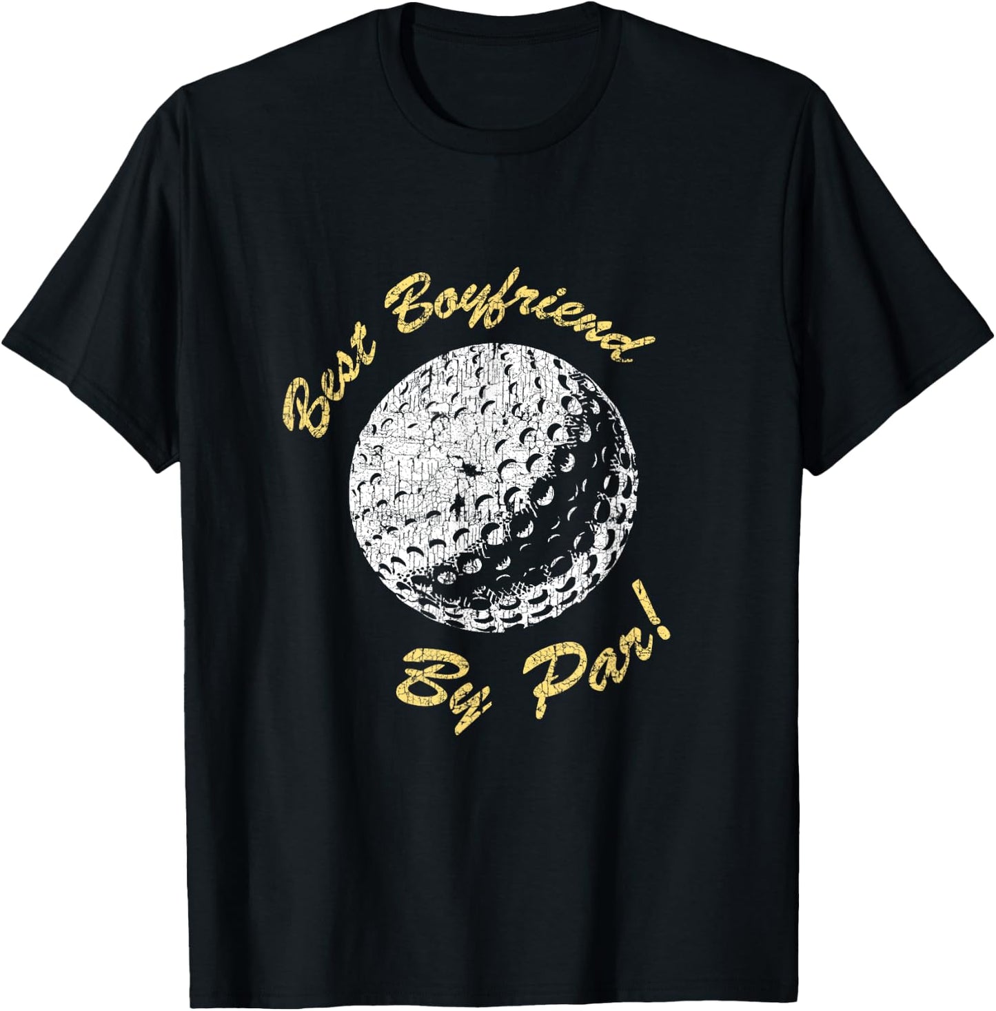 Best Boyfriend By Par Funny Golf Lover Gifts Golfer Pun T-Shirt - T-Shirt | Black