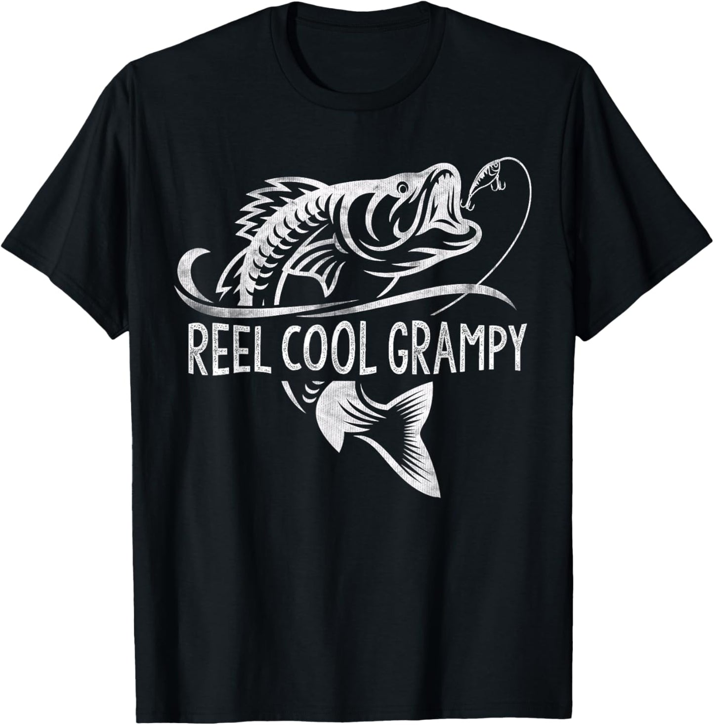 Reel Cool Grampy Fishing Gifts Grampy Father's Day T-Shirt - T-Shirt | Black