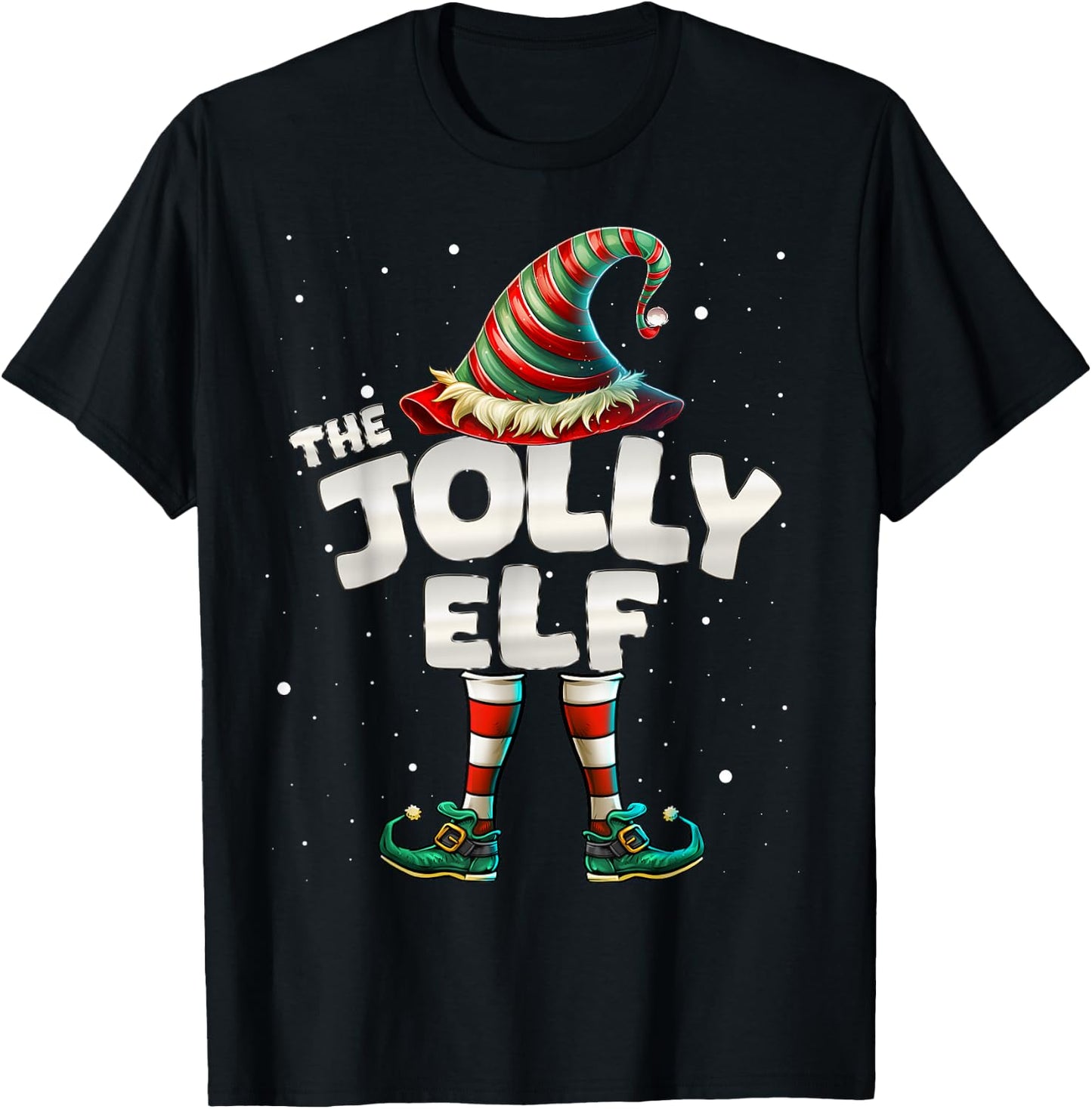 I'm The Jolly Elf Family Matching Group Christmas T-Shirt - T-Shirt | Black