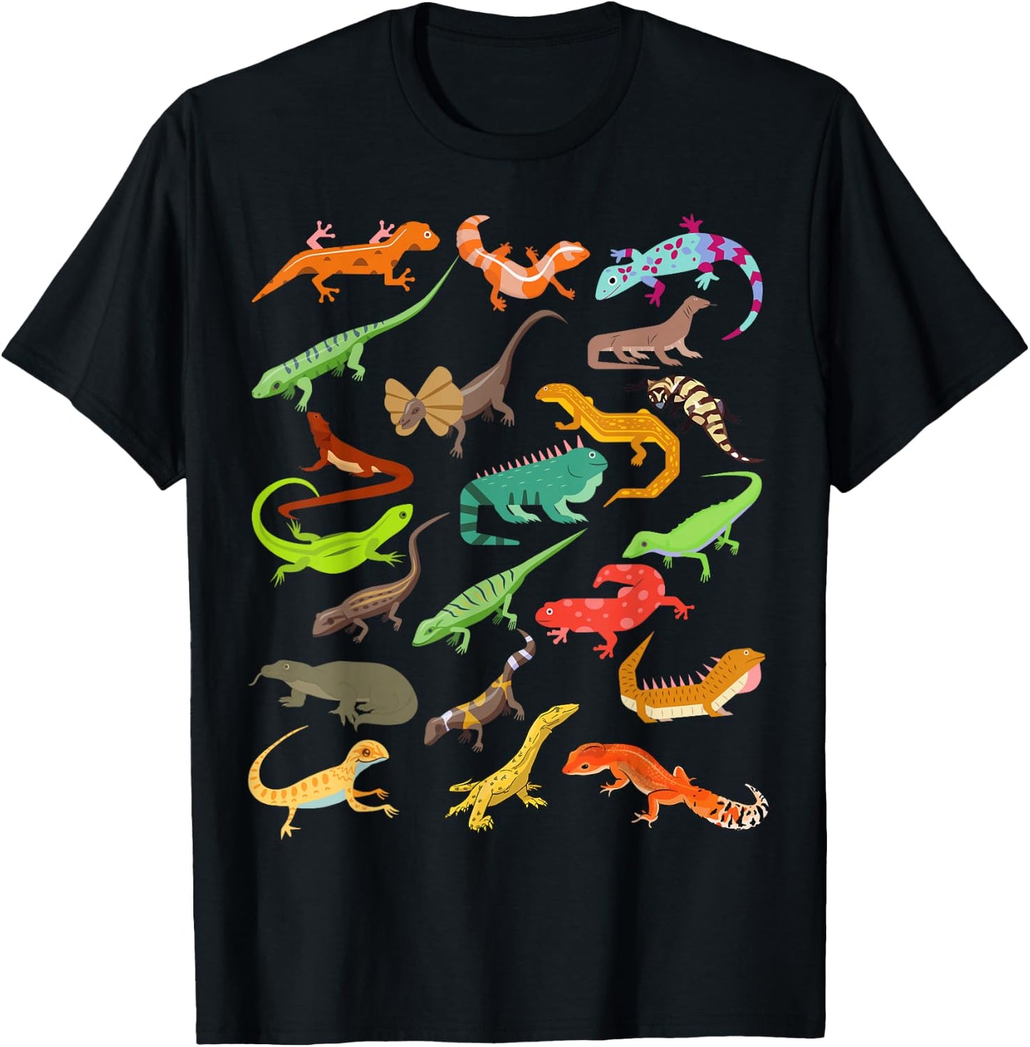 Kids Lizard Collage T-Shirt - T-Shirt | Black