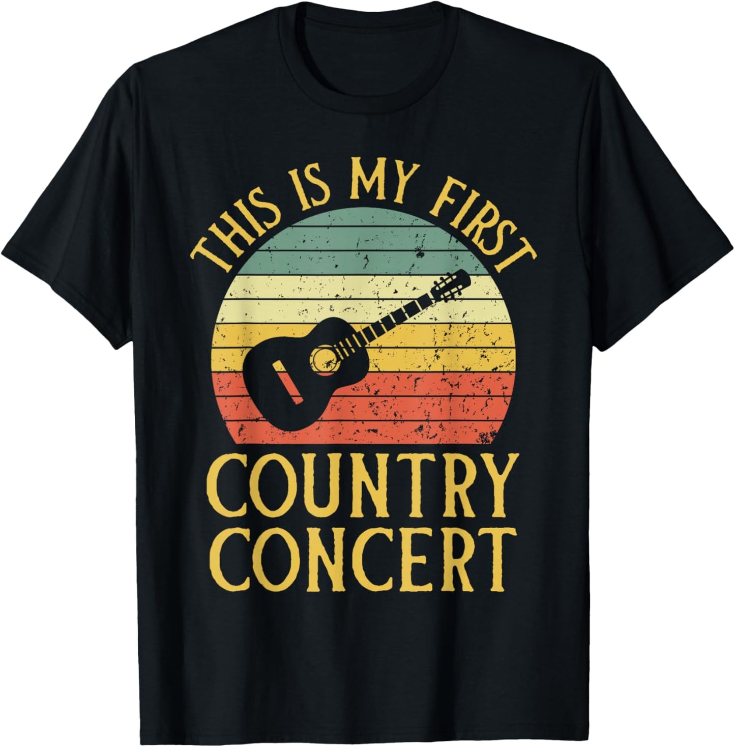 My First Country Concert Vintage 1st Country Music Concert T-Shirt - T-Shirt | Black