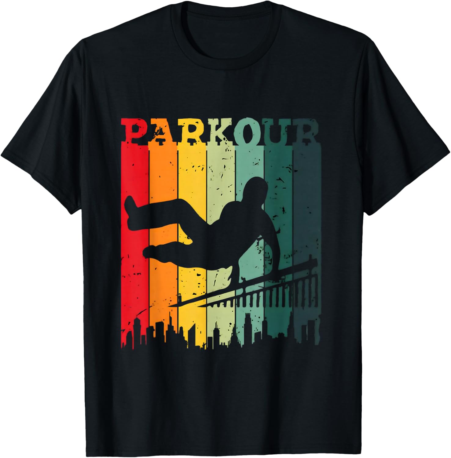 Love parkour men Shirt parkour Lovers and boys T-Shirt - T-Shirt | Black