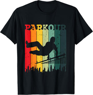 Love parkour men Shirt parkour Lovers and boys T-Shirt - T-Shirt | Black