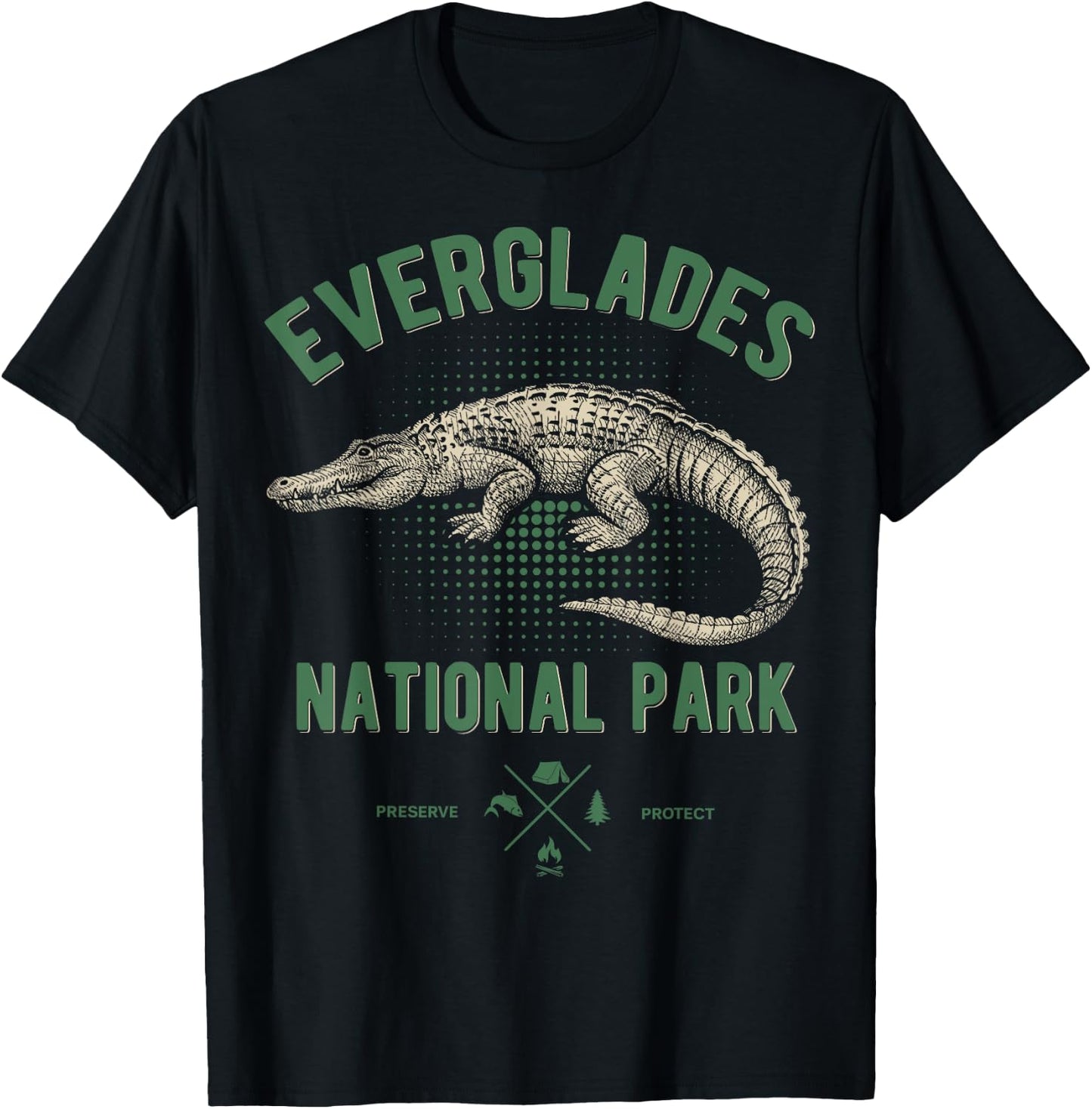 Everglades National Park Shirt, US Nationalpark Florida T-Shirt - T-Shirt | Black