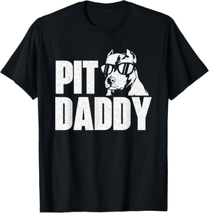 Pit Daddy - Pitbull Dog Lover Pibble Pittie Pit Bull Terrier T-Shirt - T-Shirt | Black