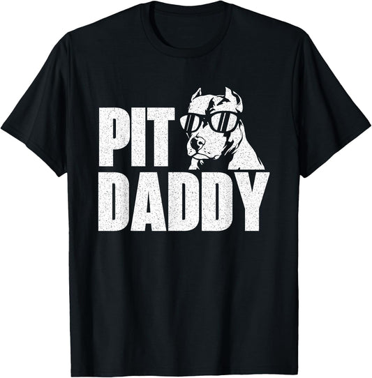 Pit Daddy - Pitbull Dog Lover Pibble Pittie Pit Bull Terrier T-Shirt - T-Shirt | Black