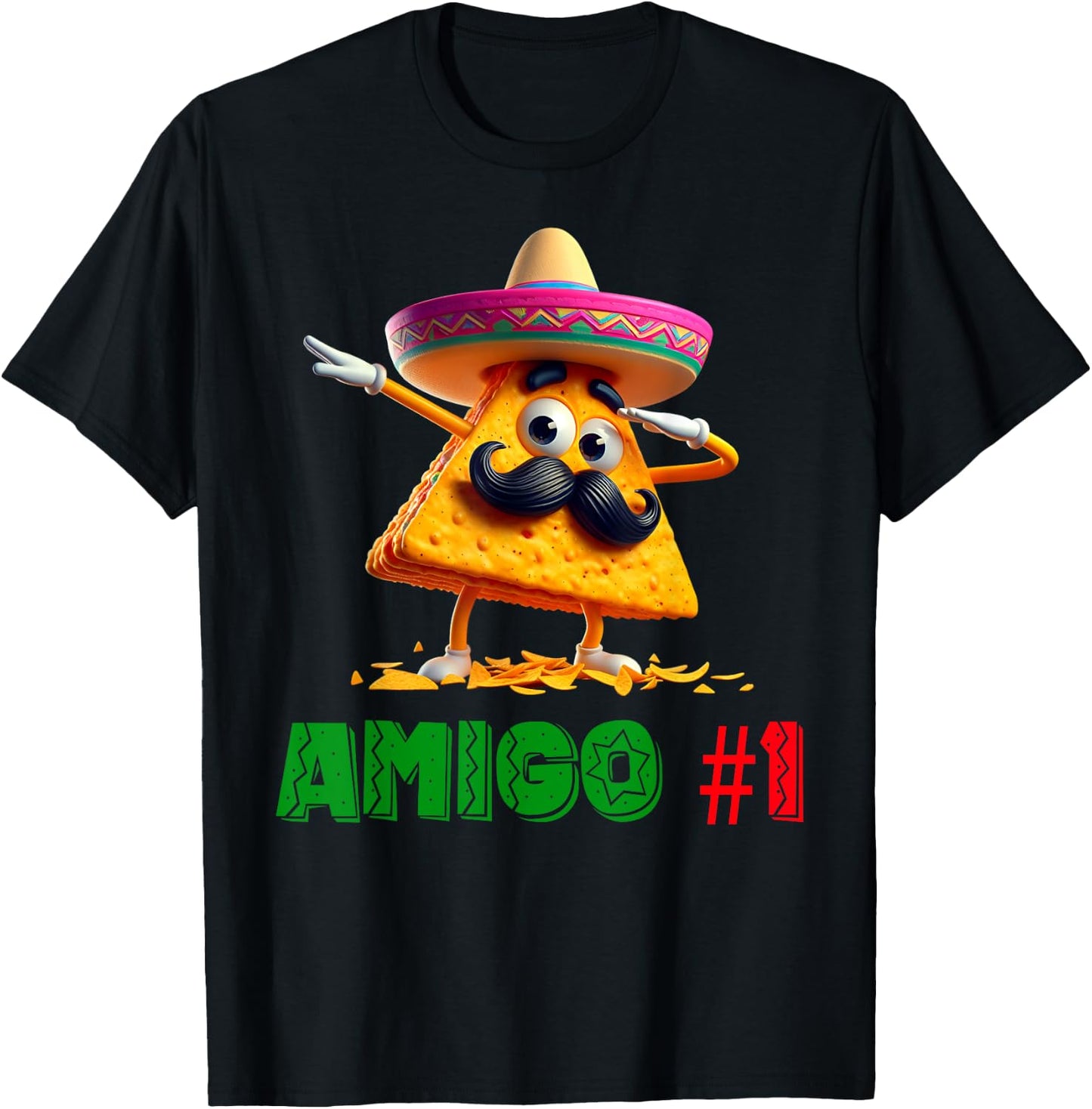 The 3 Three Amigos Cinco De Mayo Amigo #1 Group Matching T-Shirt - T-Shirt | Black