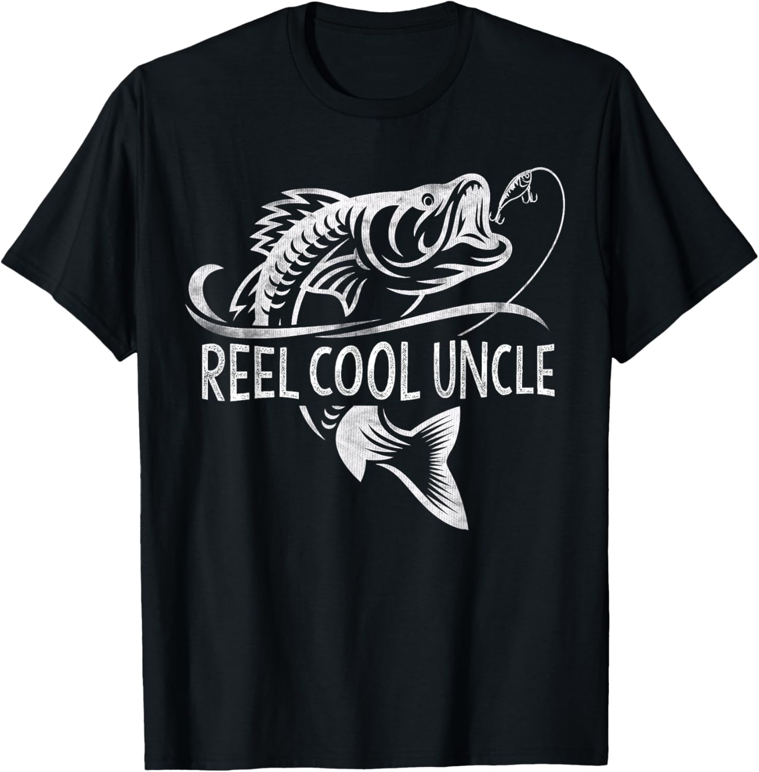 Reel Cool Uncle Fishing Gifts Uncle Father's Day T-Shirt - T-Shirt | Black