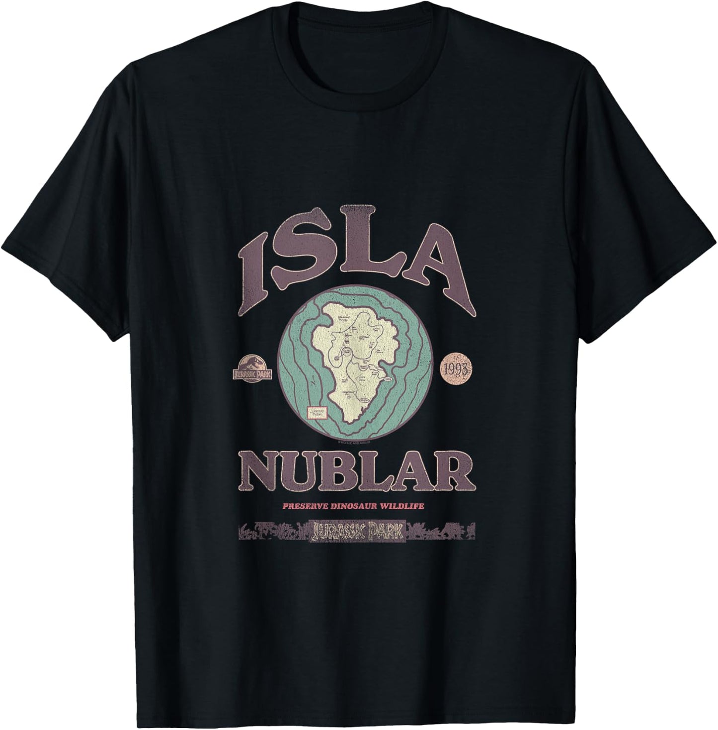 Jurassic Park Isla Nublar Tour 1993 T-Shirt - T-Shirt | Black