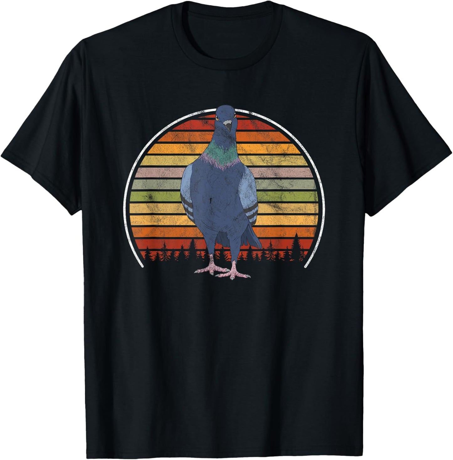 Vintage Pigeons Retro Pigeon T-Shirt - T-Shirt | Black