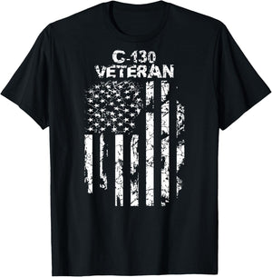 C-130 Veteran T-Shirt - T-Shirt | Black