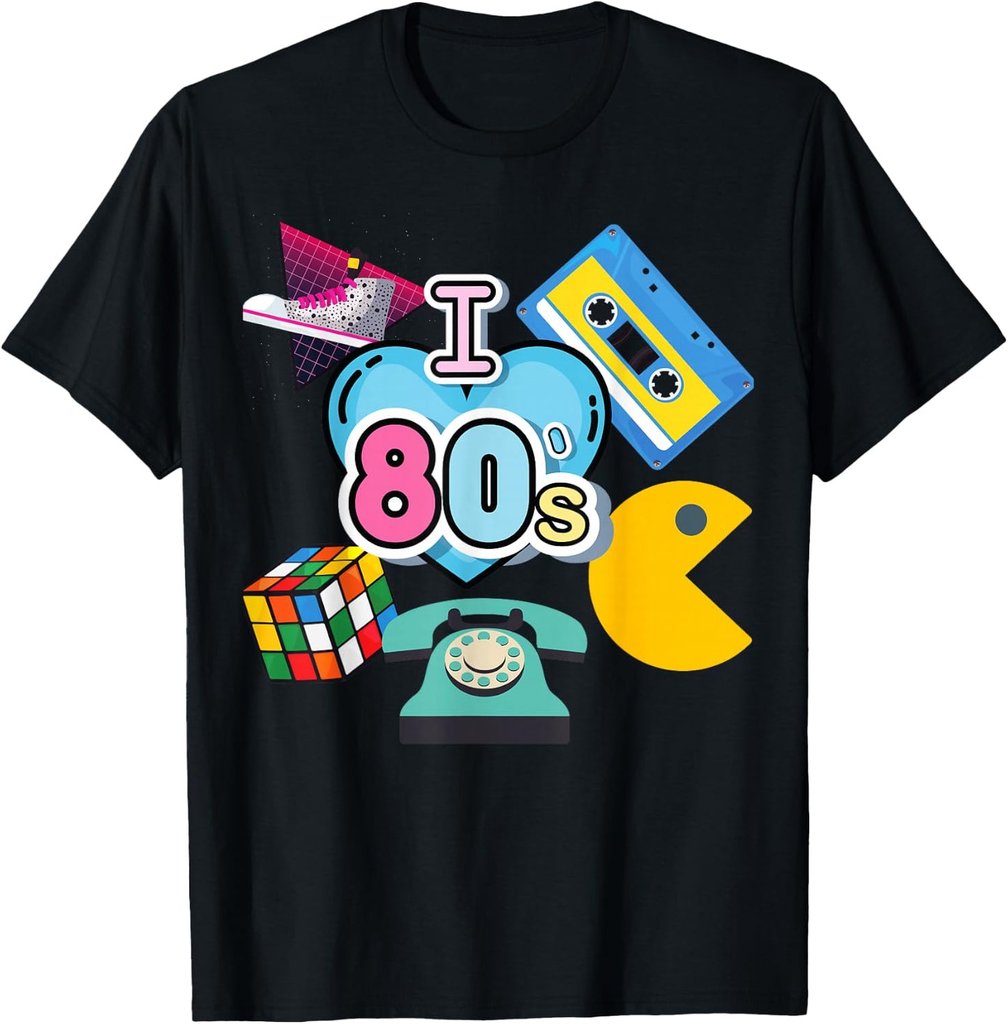Nostalgic I Love The 80's Trip Down Memory Lane 80’s T-Shirt - T-Shirt | Black