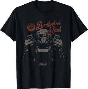 Fallout Video Game Brotherhood of Steel Character T-Shirt - T-Shirt | Black