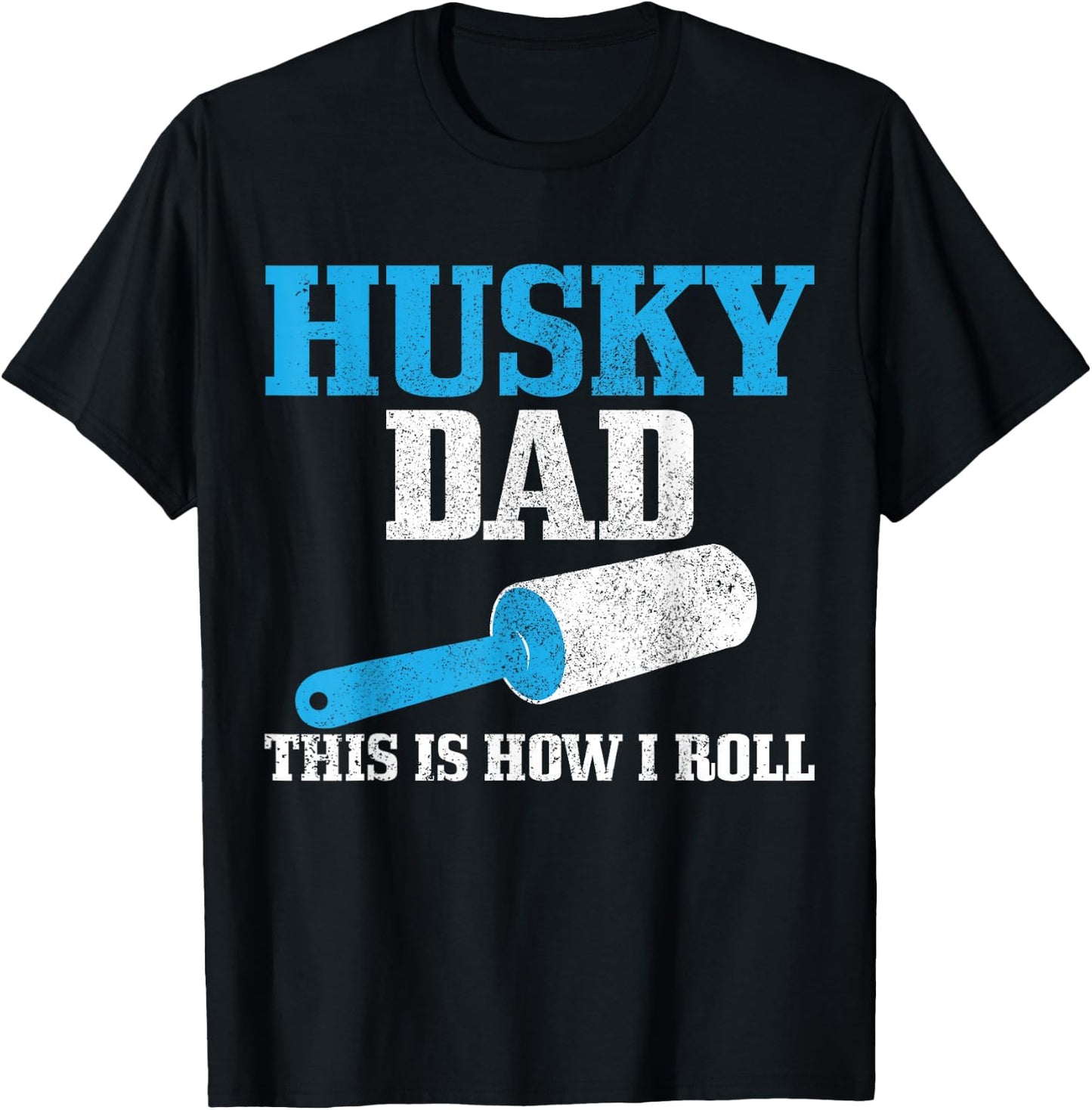 Husky Dad Dog Hair Funny Siberian Husky T-Shirt - T-Shirt | Black