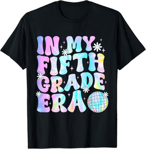 In My Fifth Grade Era Back To School 5th Grade Boys Girls T-Shirt - T-Shirt | Black