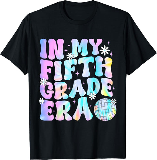 In My Fifth Grade Era Back To School 5th Grade Boys Girls T-Shirt - T-Shirt | Black